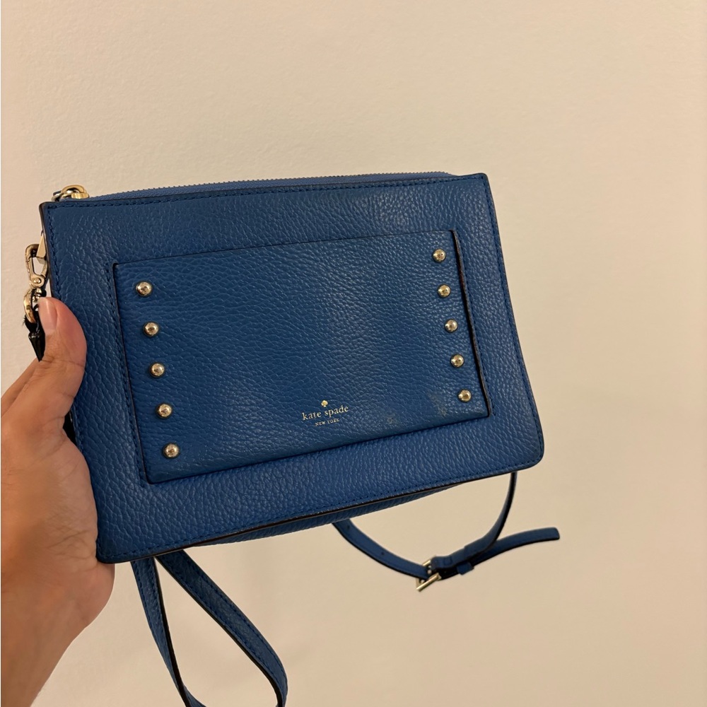 Kate Spade Studded Blue Crossbody Bag